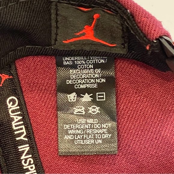 NWT Jordan Pro Jumpman Snapback Hat Mens Cherrywood Red Black - Picture 10 of 12